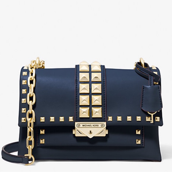 Michael Kors Cece Medium Studded Faux Leather Shoulder Bag - Picture 12 of 14